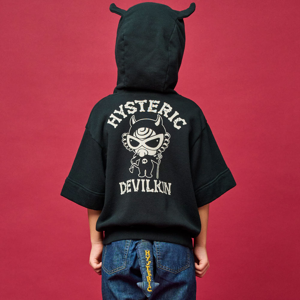 DEVILKIN つの付き 半袖裏毛 パーカー