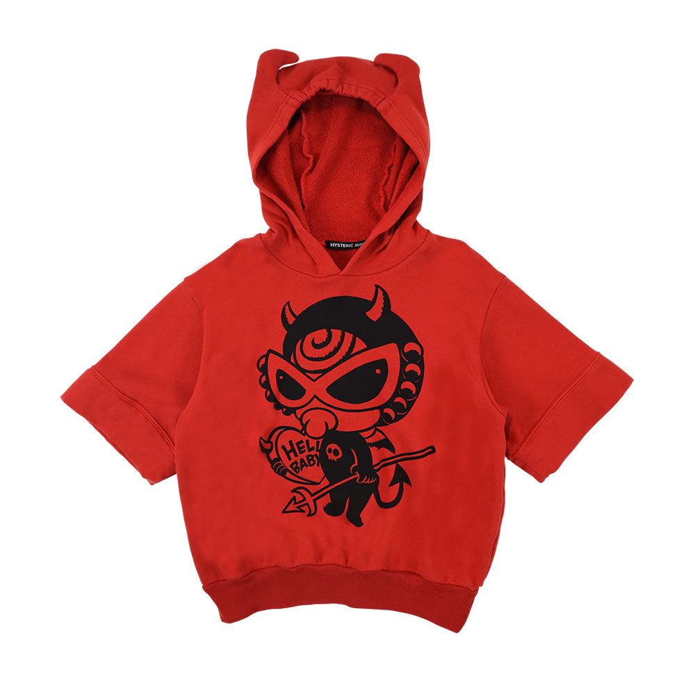 DEVILKIN つの付き 半袖裏毛 パーカー