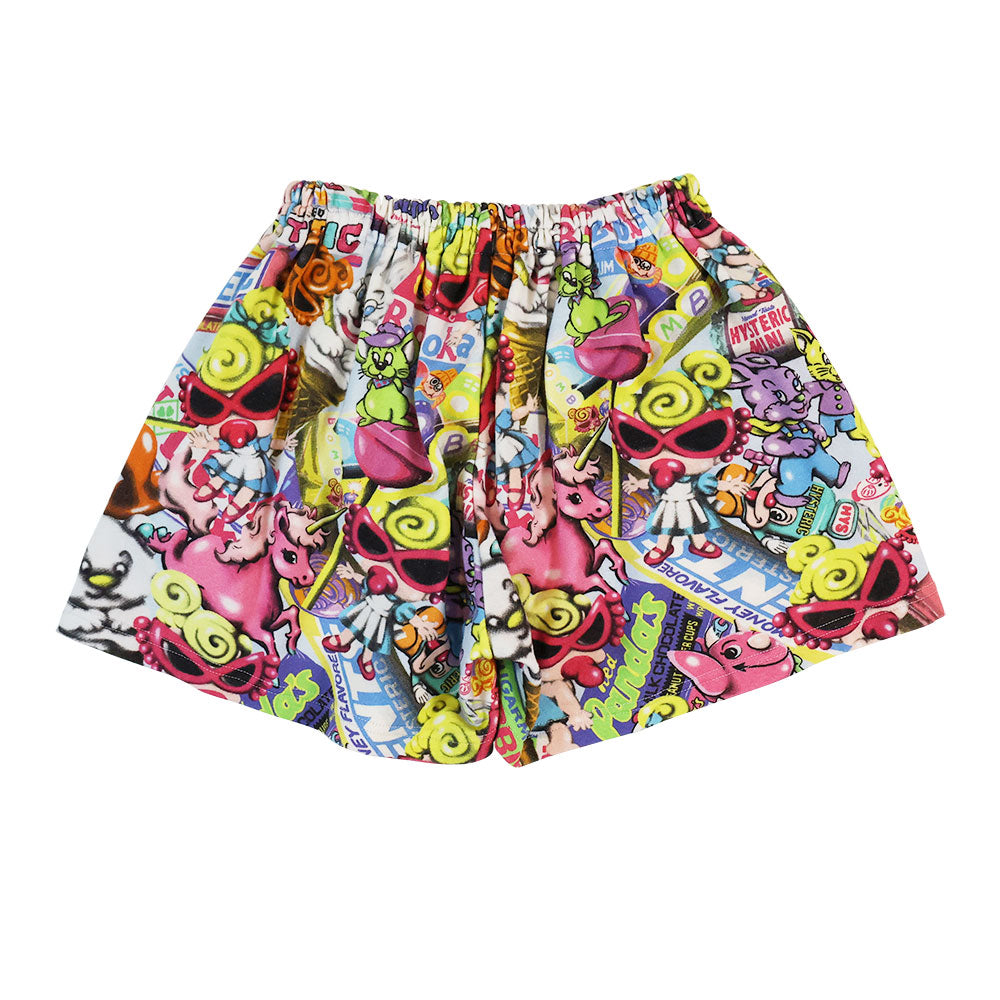 HYSTERIC MINI IN WONDERLAND総柄 Viscotex ハーフパンツ