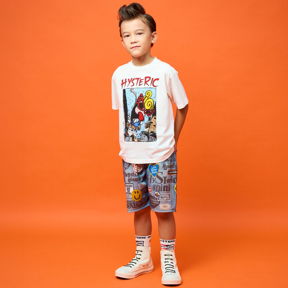 HYSTERIC LOGO Like a denim Viscotex ハーフパンツ