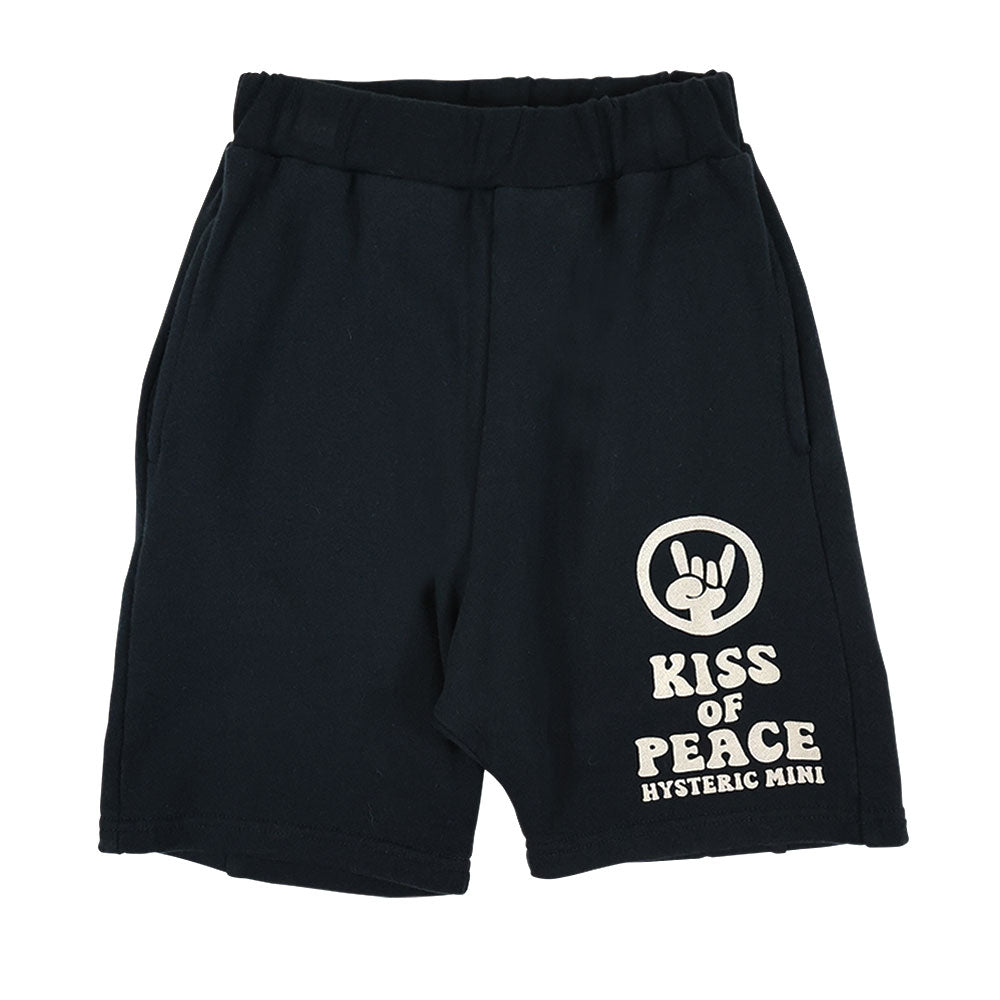 KISS OF PEACE 裏毛ハーフパンツ