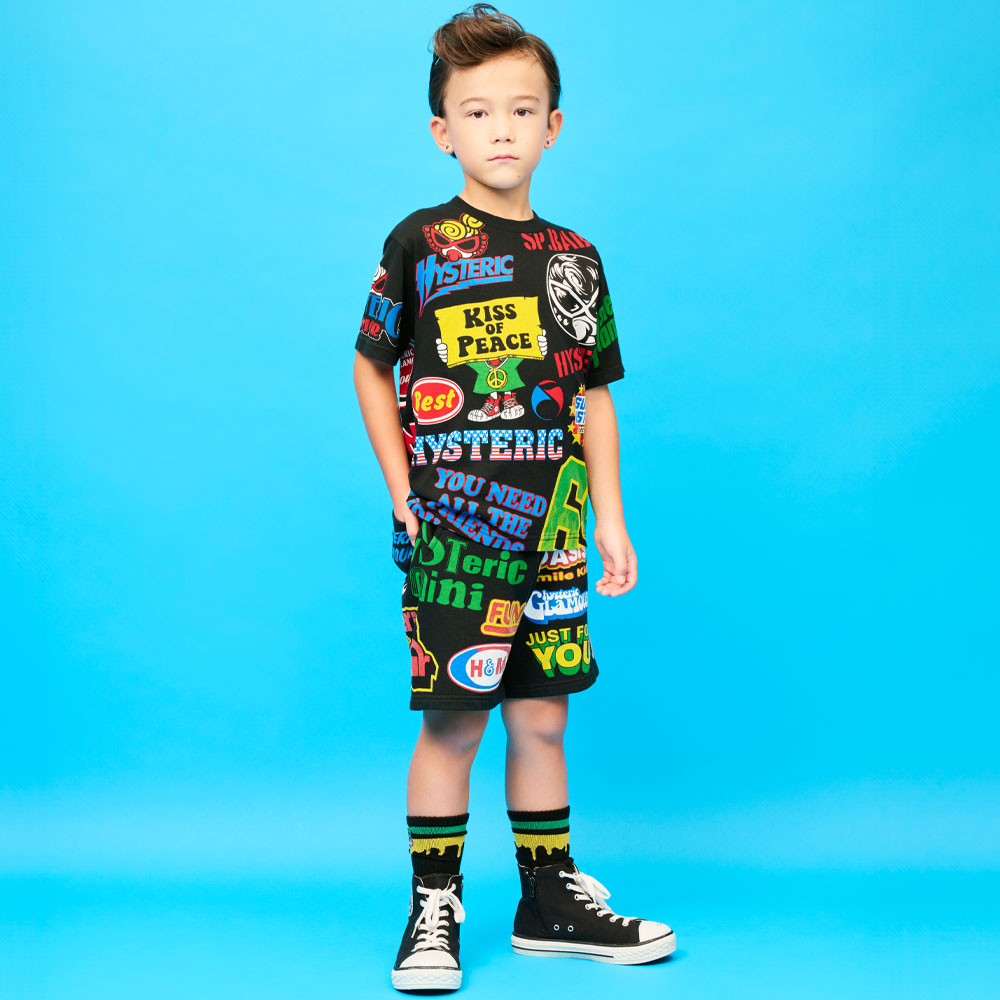 HYSTERIC LOGO MANIAC 裏毛ハーフパンツ