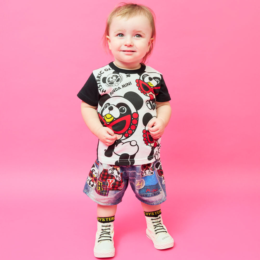 PANDA MINI 裏毛 Like a denim Viscotex ハーフパンツ – Hystericmini