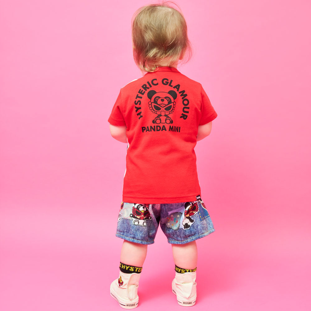 PANDA MINI 裏毛 Like a denim Viscotex ハーフパンツ
