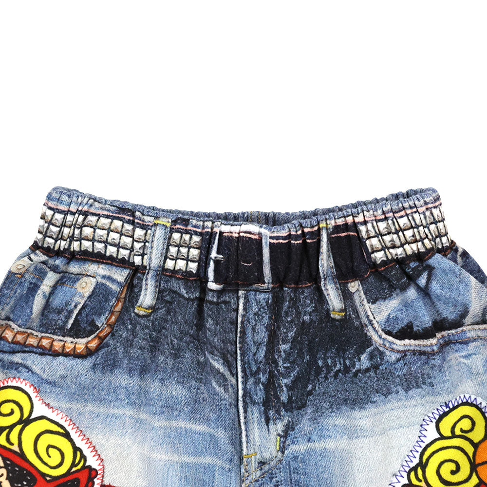 HYSTERIC MINI HOOPS Like a denim Viscotex ハーフパンツ