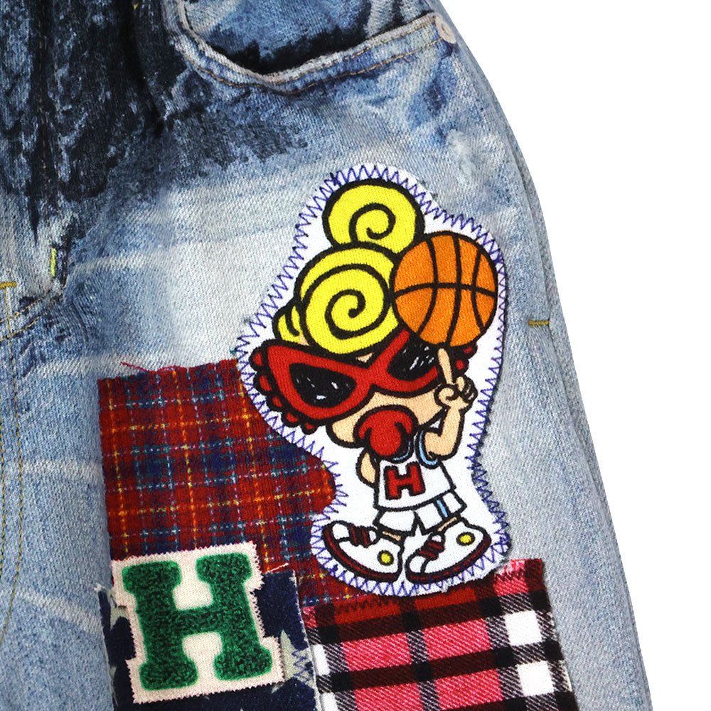 HYSTERIC MINI HOOPS Like a denim Viscotex ハーフパンツ