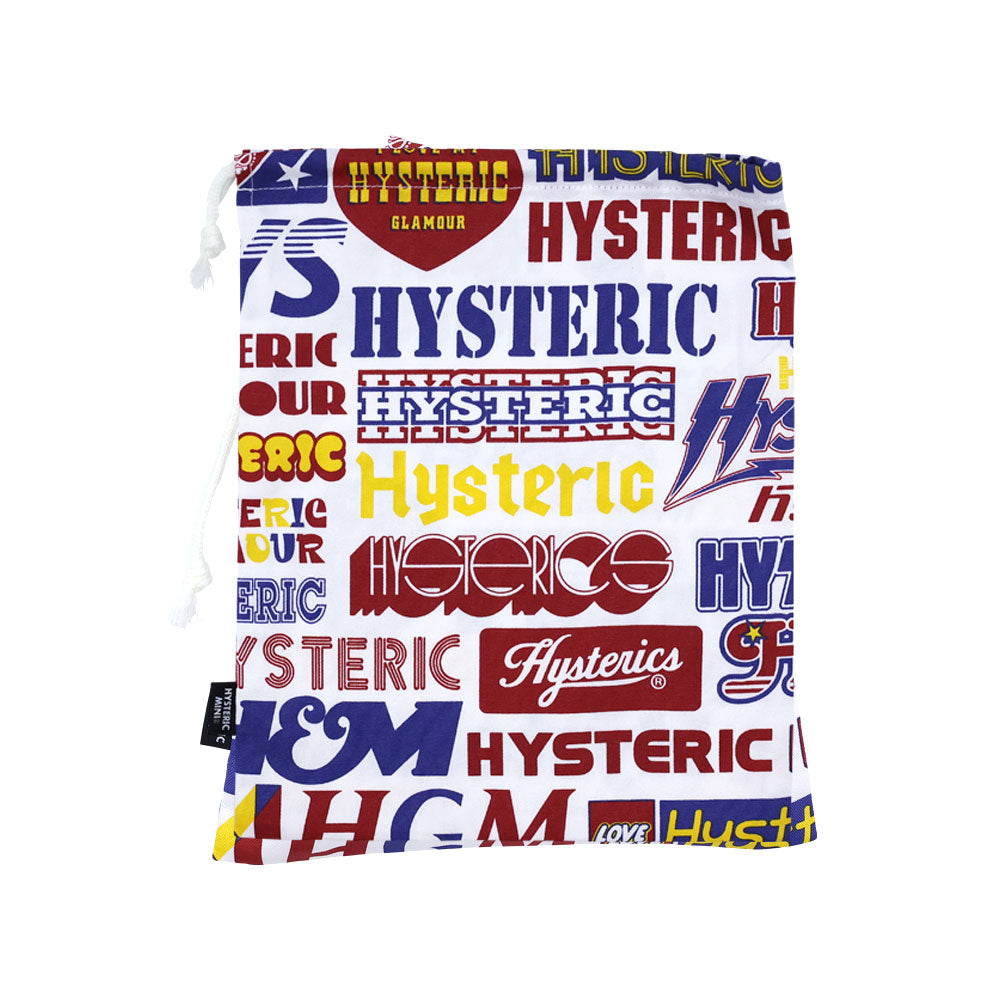 LOGO COLLAGE総柄 巾着