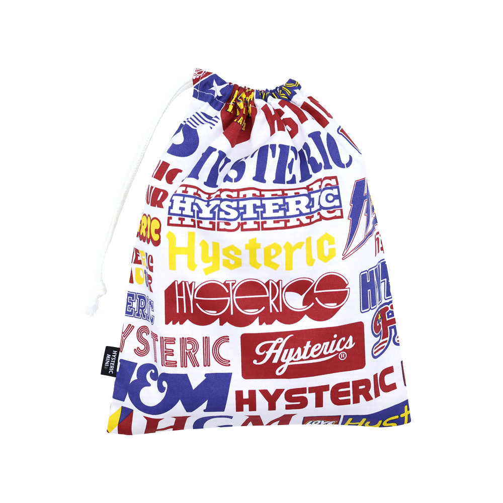 LOGO COLLAGE総柄 巾着