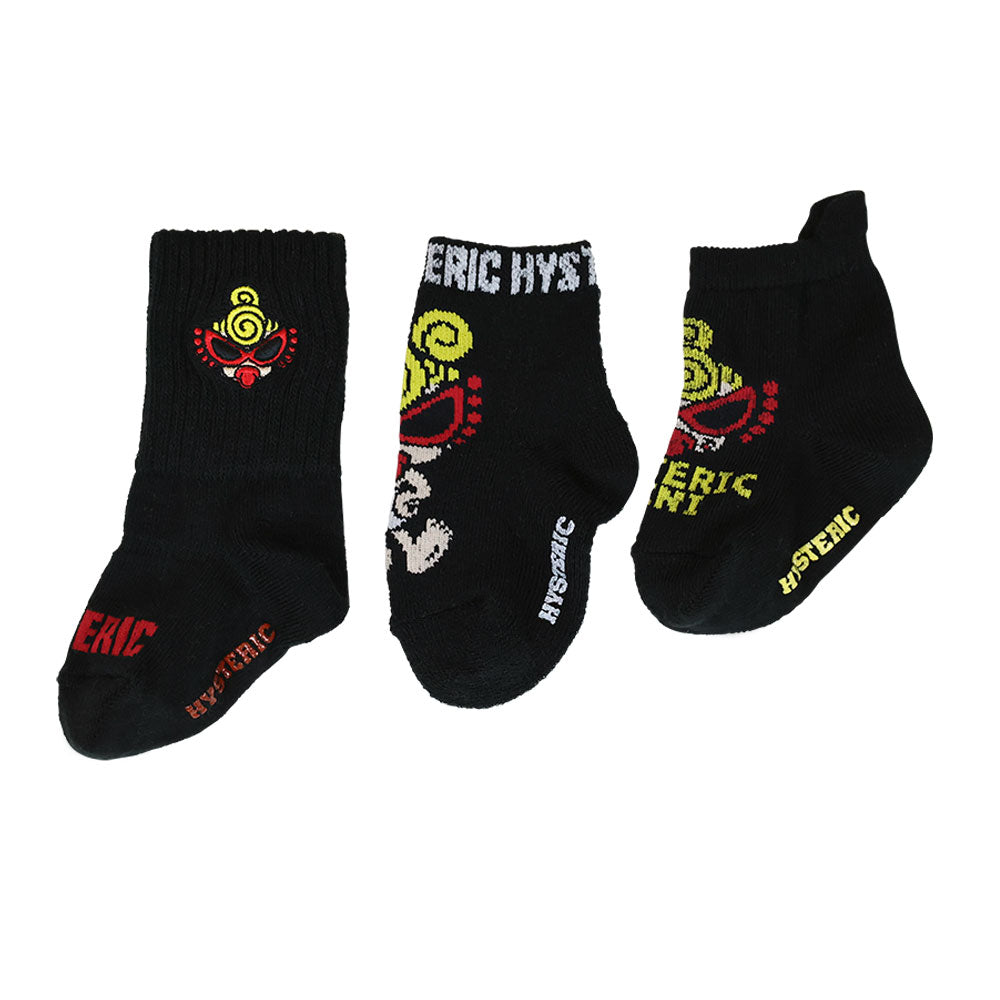 STANDARD MINI FACE ベビー3Pソックス