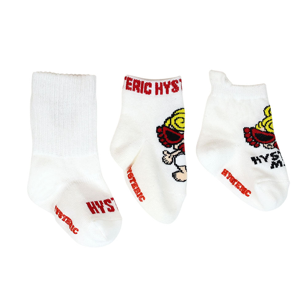 STANDARD MINI FACE ベビー3Pソックス