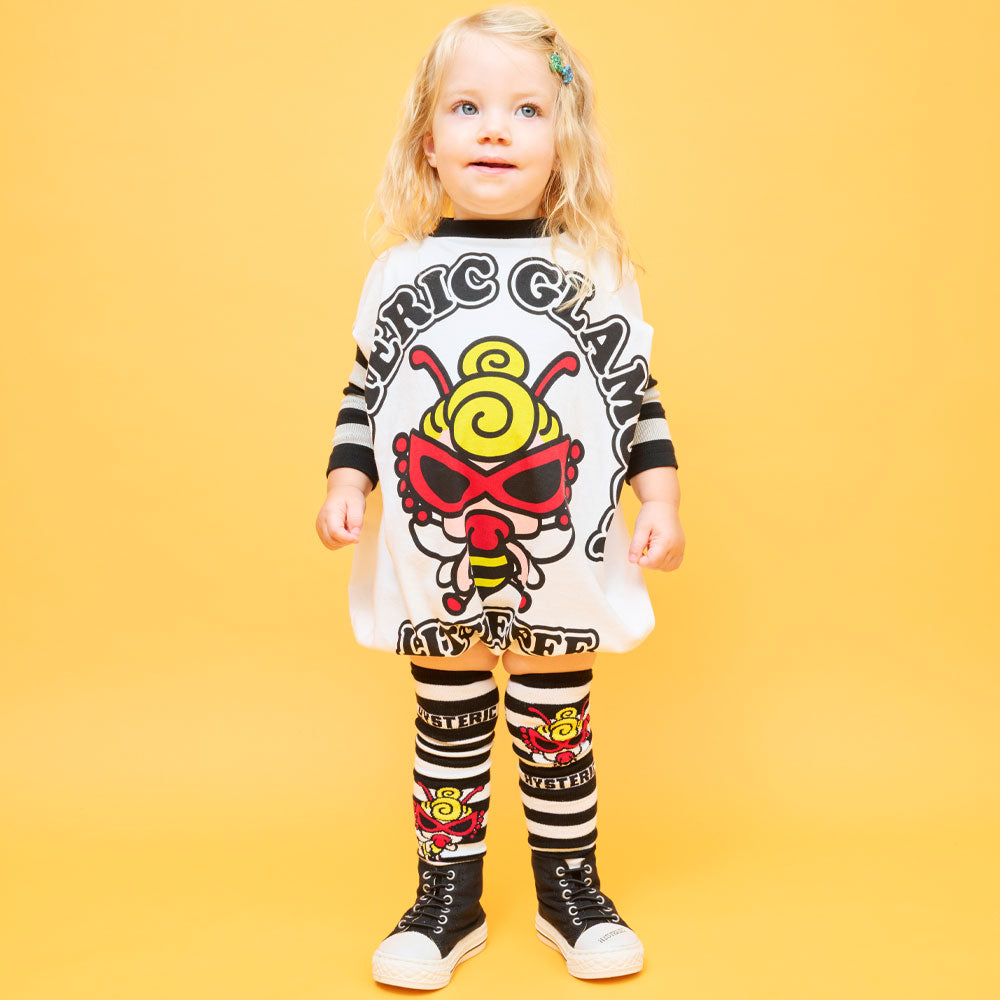 LITTLE BEE ボーダー レッグウォーマー