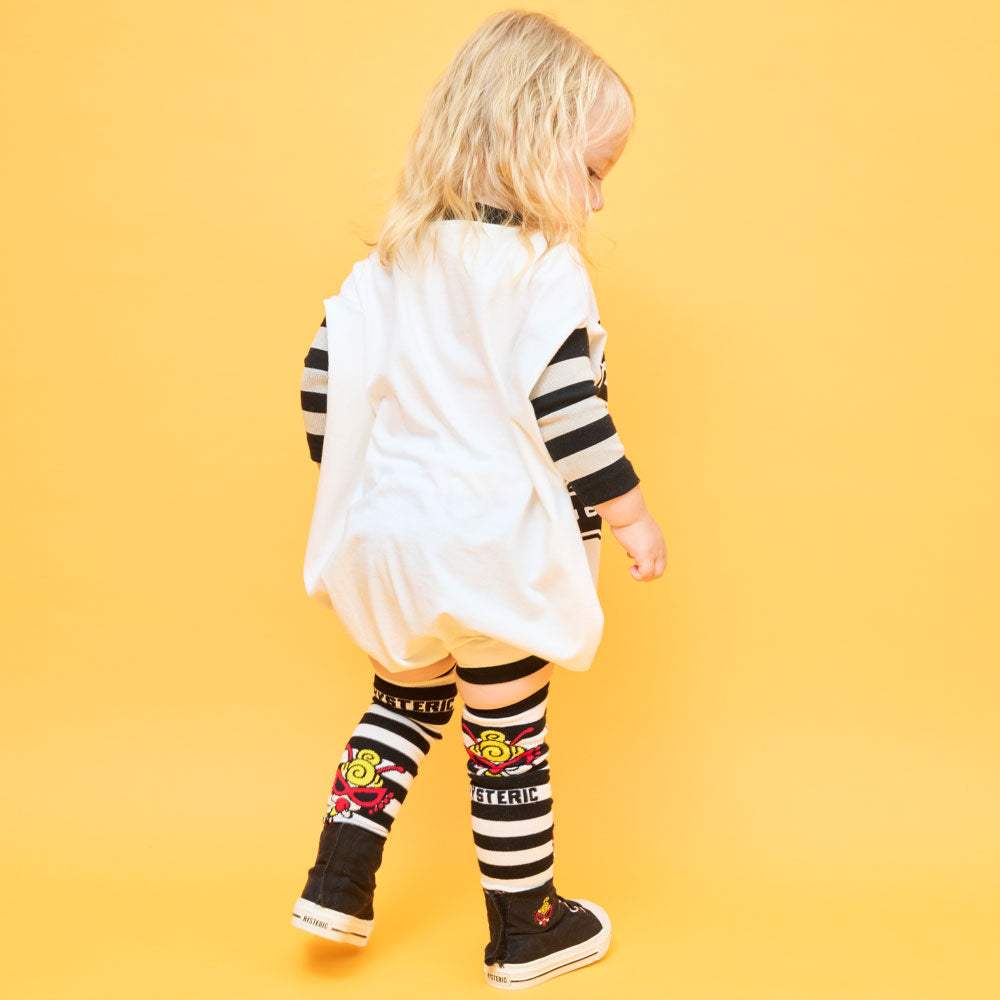 HYSTERIC MINI 長袖ロンパース　レッグウォーマー LITTLE BEE ボーダー レッグウォーマー – Hystericmini OnlineStore