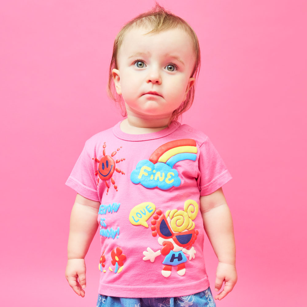 PUFFY PRINT HAPPY DAYS 半袖Tシャツ