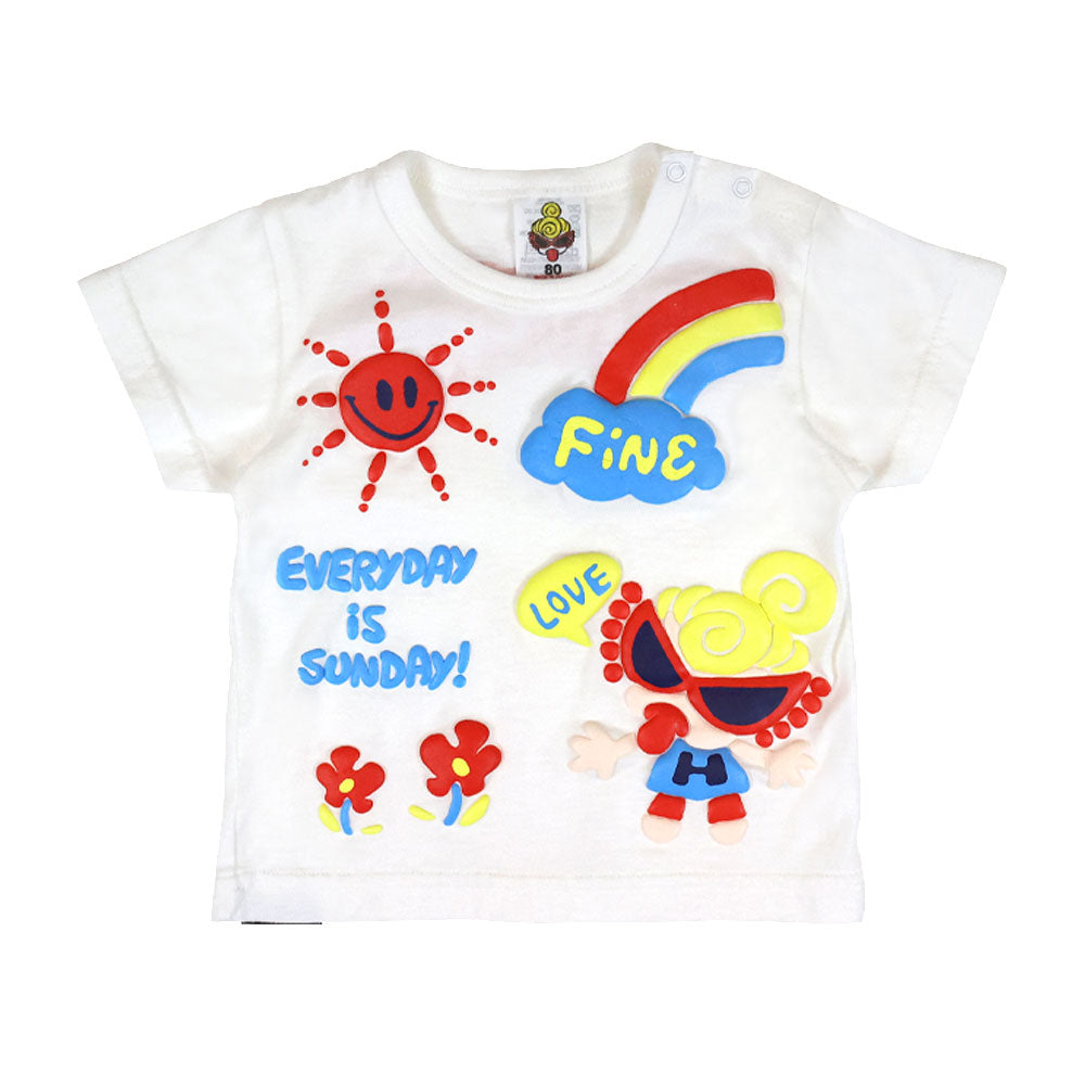 PUFFY PRINT HAPPY DAYS 半袖Tシャツ