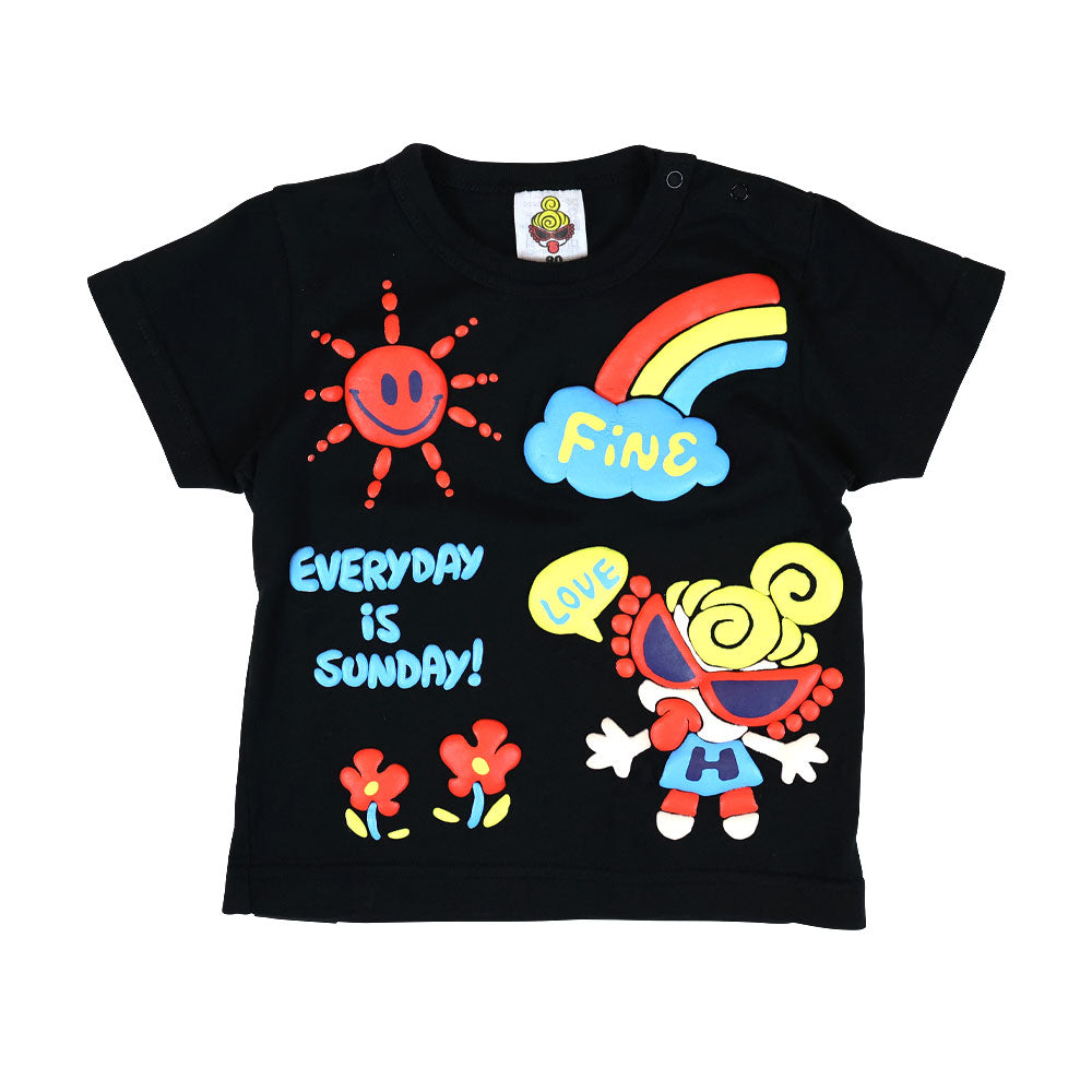 PUFFY PRINT HAPPY DAYS 半袖Tシャツ