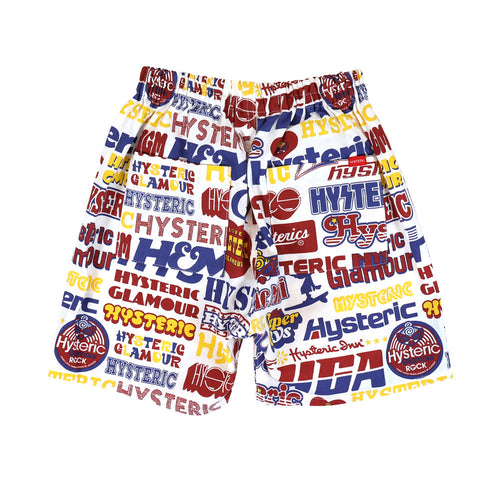 LOGO COLLAGE総柄 ハーフパンツ