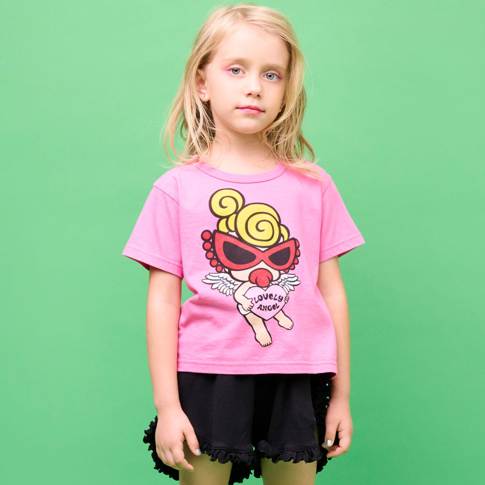 ANGEL MINI WITH A HEART ショート丈 半袖Tシャツ – Hystericmini