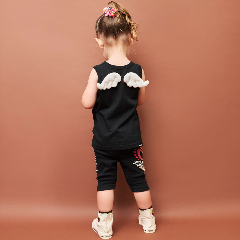 ヒスミニ　天使　エンジェル　羽根　Tシャツ　レギンス HYSTERIC MINI（ヒステリックミニ）の「MY FIRST HYSTERIC ANGELMINI羽