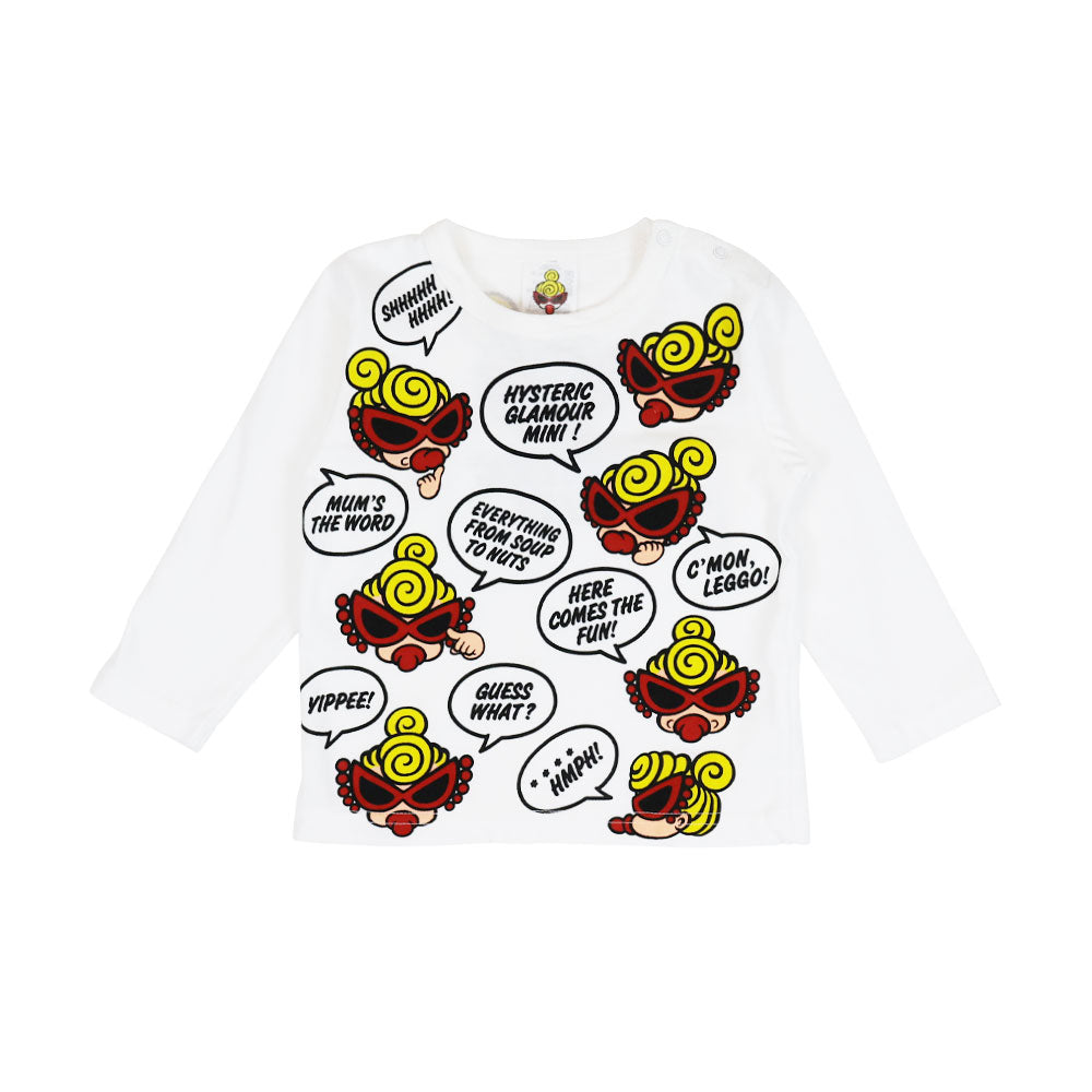 [7月予約商品]MINI FACE WITH SPEECH BALLOON 長袖Tシャツ