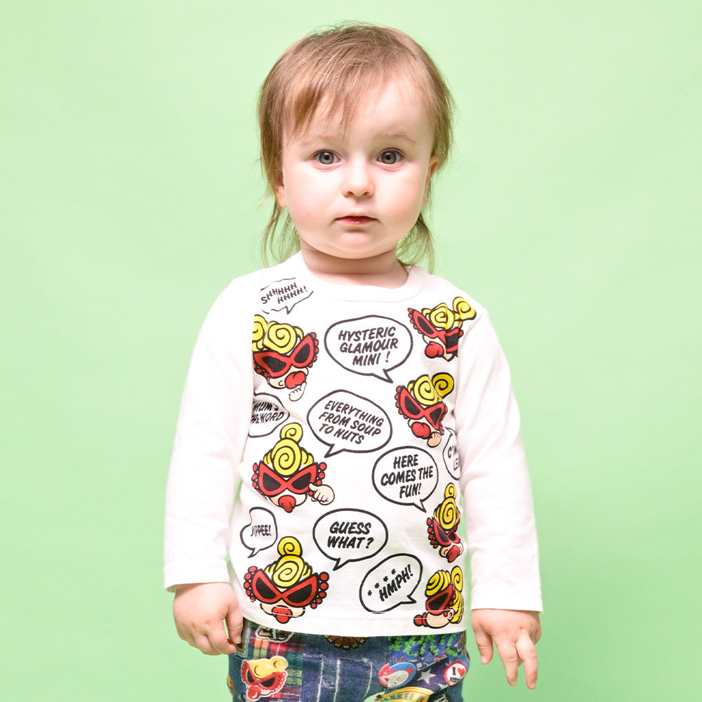 [7月予約商品]MINI FACE WITH SPEECH BALLOON 長袖Tシャツ