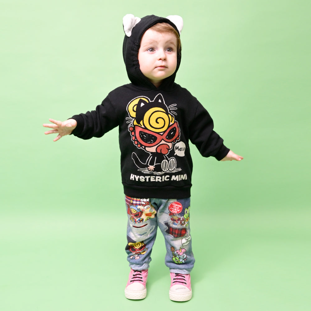 MEOW MINI 耳付き 裏毛パーカー