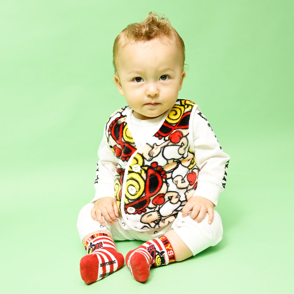 BABY MINI総柄 マイクロフリースベスト