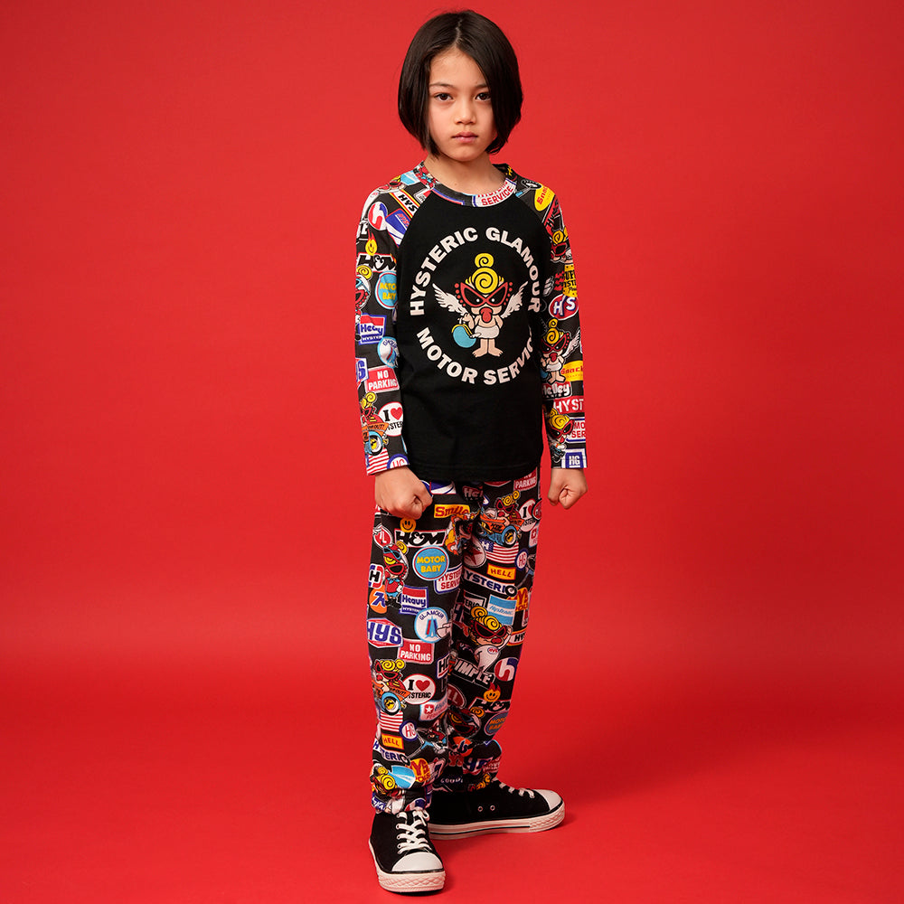 MOTOR BABY ラグラン 長袖Tシャツ