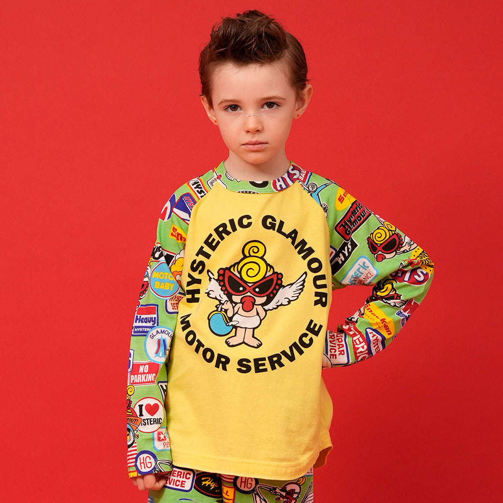 MOTOR BABY ラグラン 長袖Tシャツ