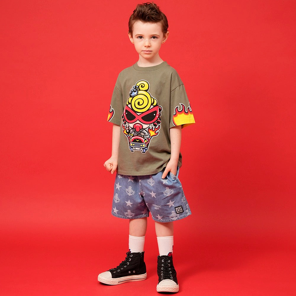 [6月予約商品]DRIVE LIKE A FIRE 半袖Tシャツ