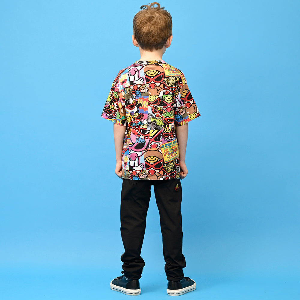 [6月予約商品]MINI MOTIFS COLLAGE総柄 Viscotex 半袖Tシャツ