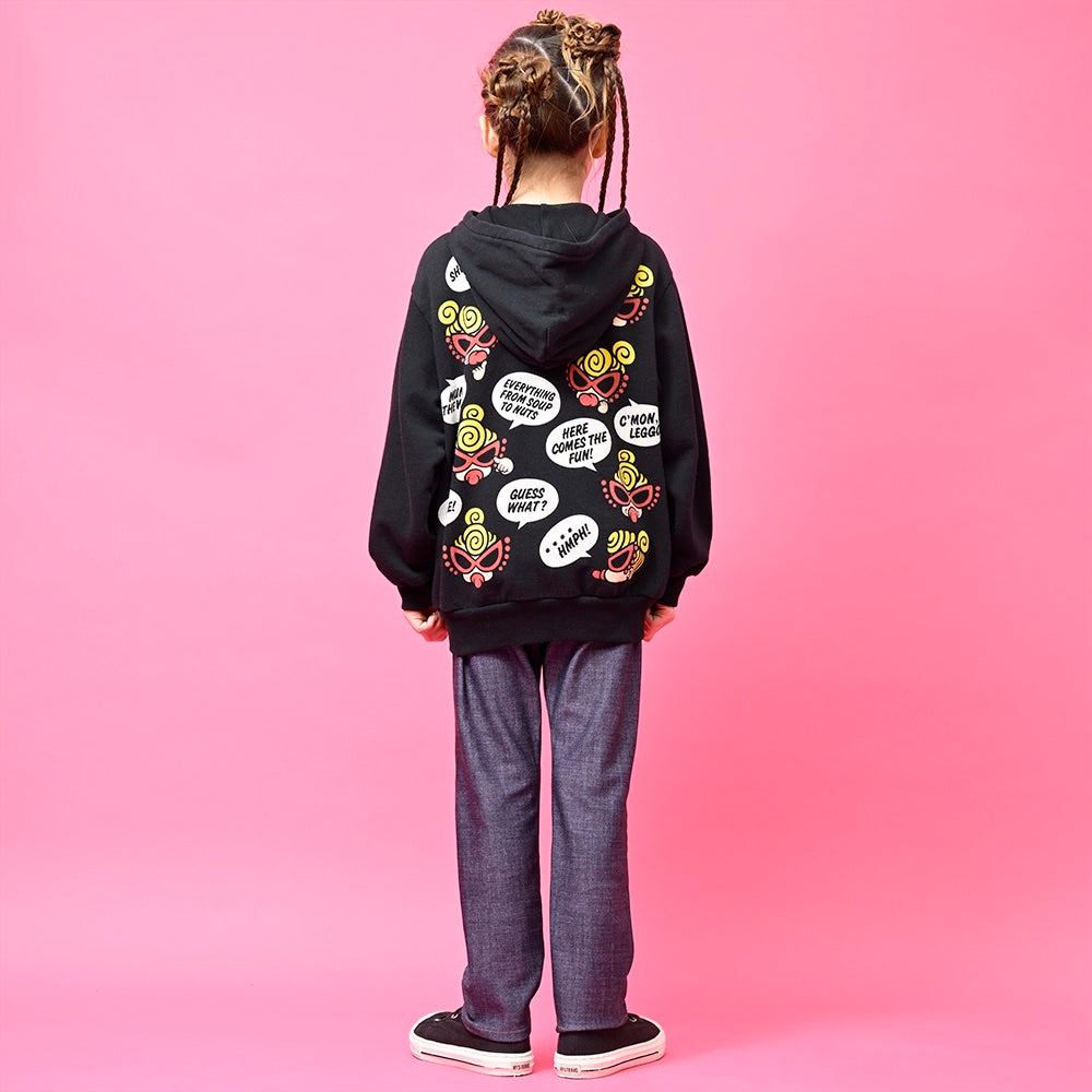 [6月予約商品]MINI FACE WITH SPEECH BALLOON 裏毛 パーカー ADULT SIZE