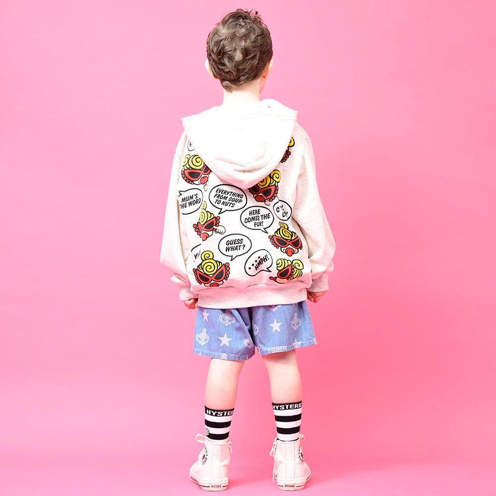 [6月予約商品]MINI FACE WITH SPEECH BALLOON 裏毛 パーカー