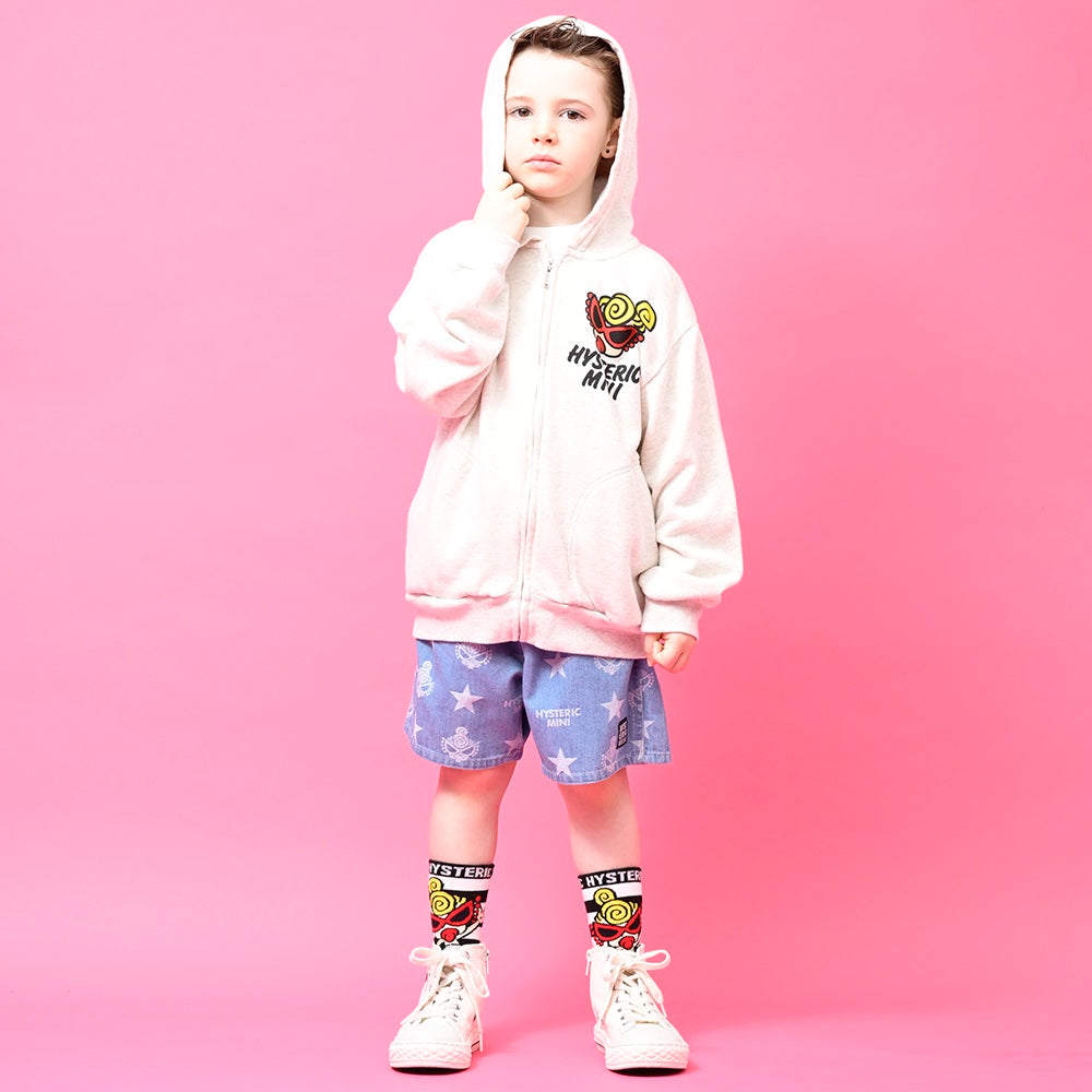 MINI FACE WITH SPEECH BALLOON 裏毛 パーカー ADULT SIZE