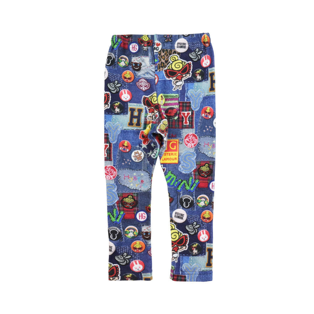 [7月予約商品]DENIM FREAK総柄 Viscotex 10分丈 レギンス
