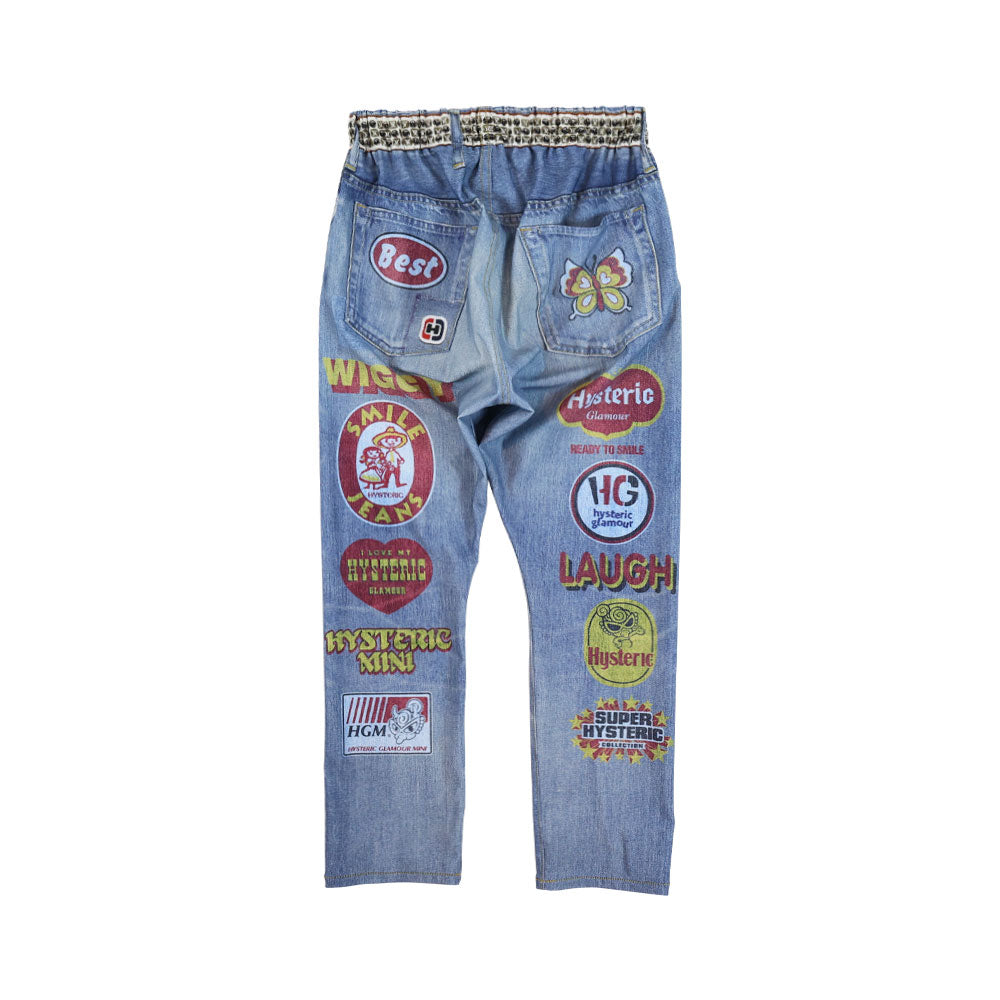 [7月予約商品]BIG LOGO COLLAGE Like a denim Viscotex パンツ