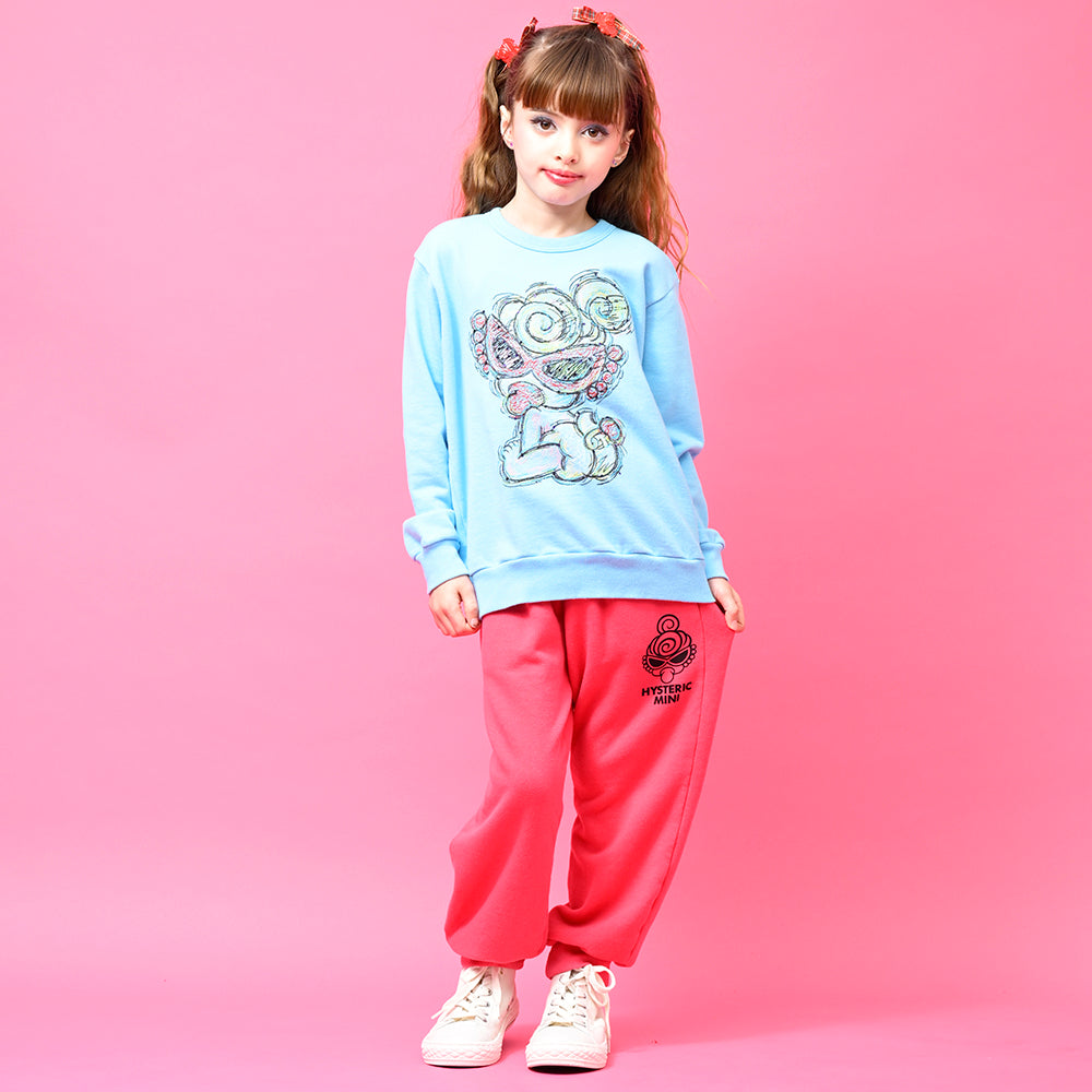 MINI FACE&LOGO 裏毛スウェットパンツ