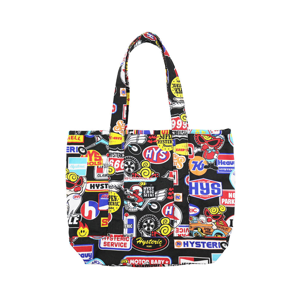 [7月予約商品]MOTOR BABY総柄 横長トートバッグ