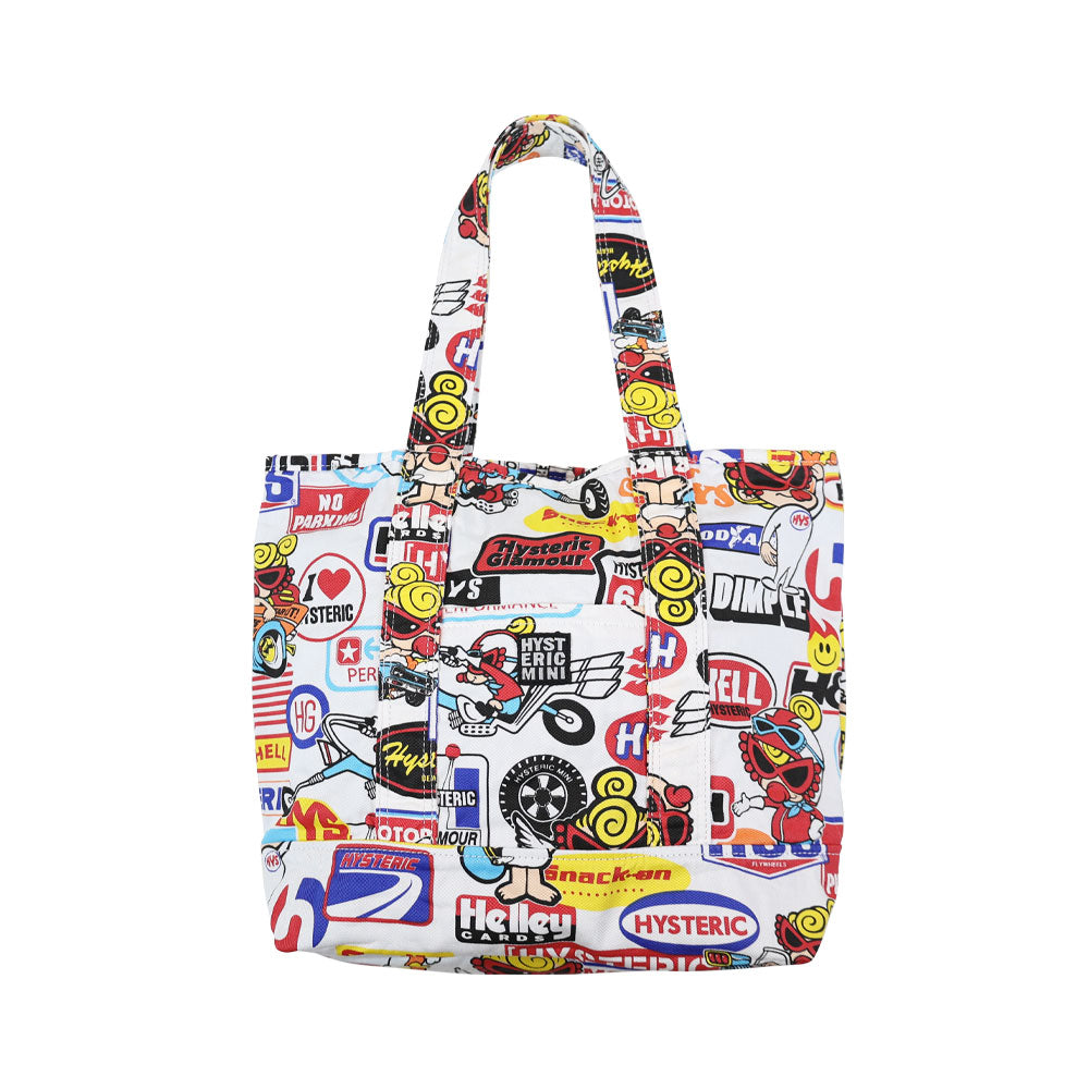 [7月予約商品]MOTOR BABY総柄 横長トートバッグ