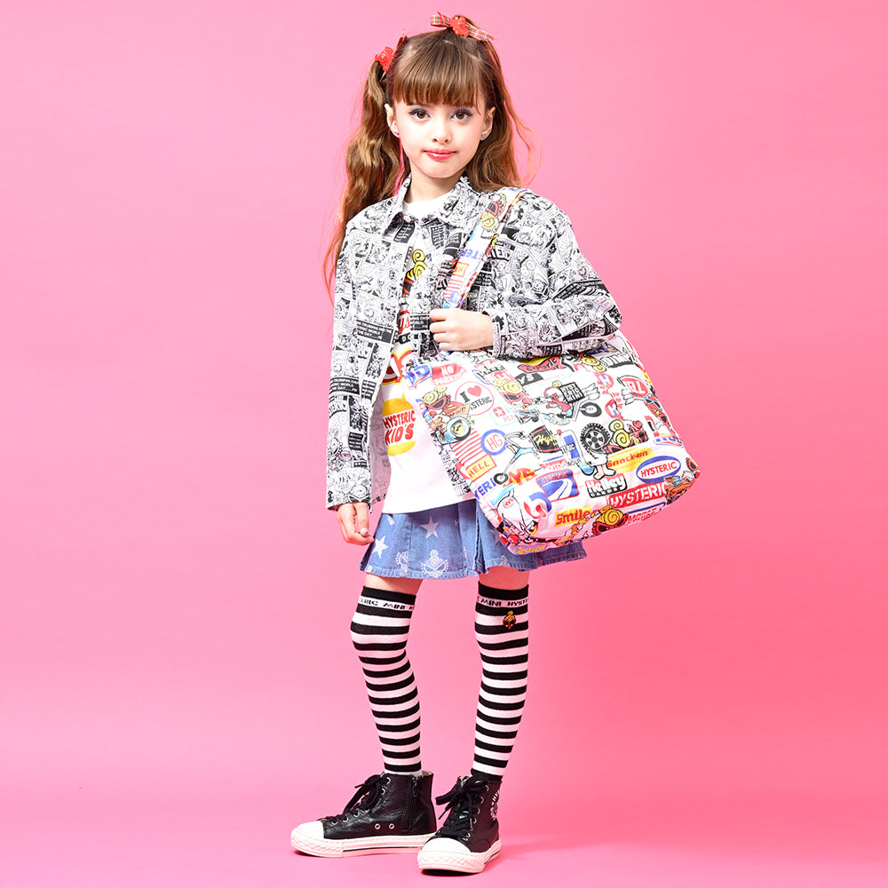 [7月予約商品]MOTOR BABY総柄 横長トートバッグ