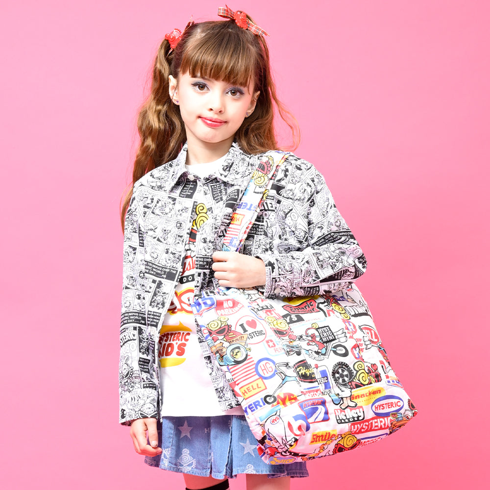 [7月予約商品]MOTOR BABY総柄 横長トートバッグ