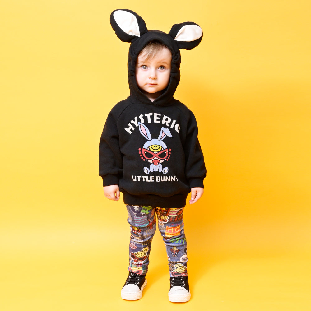 [10月予約商品]LITTLE BUNNY 耳付き 裏起毛パーカー
