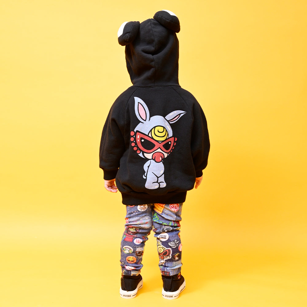 [10月予約商品]LITTLE BUNNY 耳付き 裏起毛パーカー