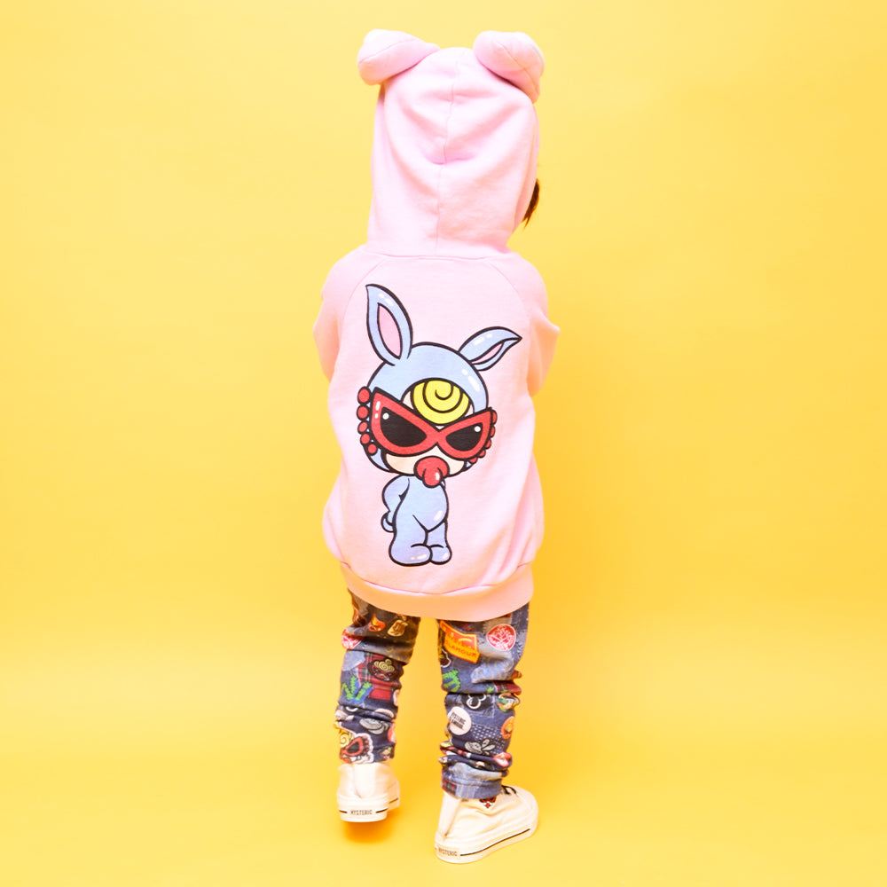 [10月予約商品]LITTLE BUNNY 耳付き 裏起毛パーカー