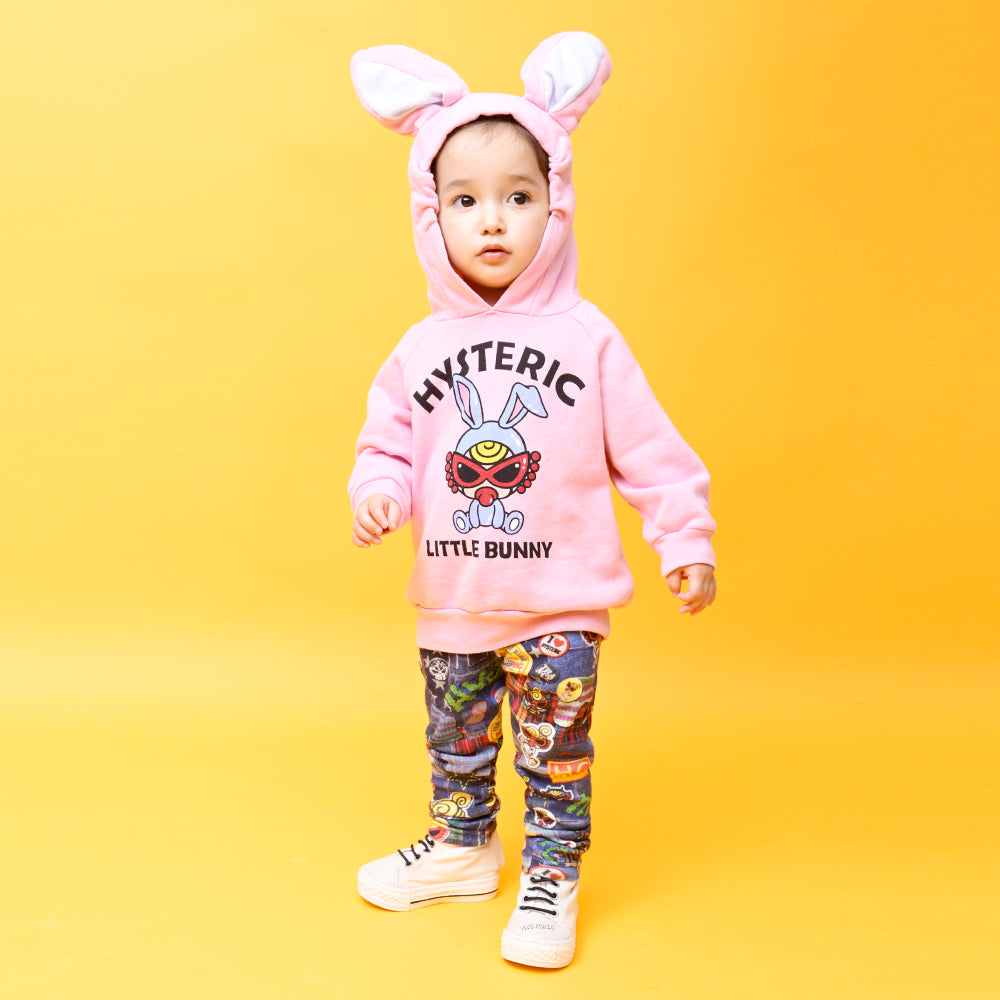 [10月予約商品]LITTLE BUNNY 耳付き 裏起毛パーカー
