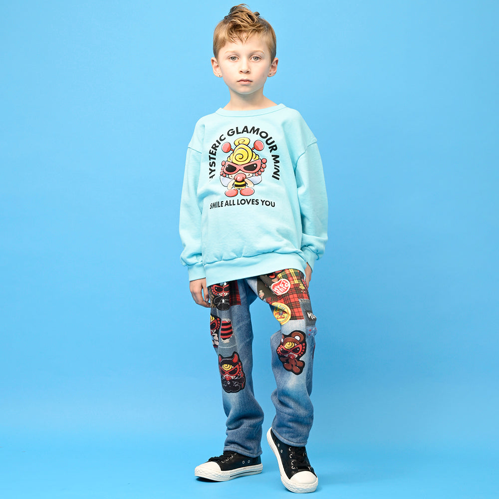 [9月予約商品]PLUMP MINI ボンバー裏毛 Like a denim Viscotex パンツ