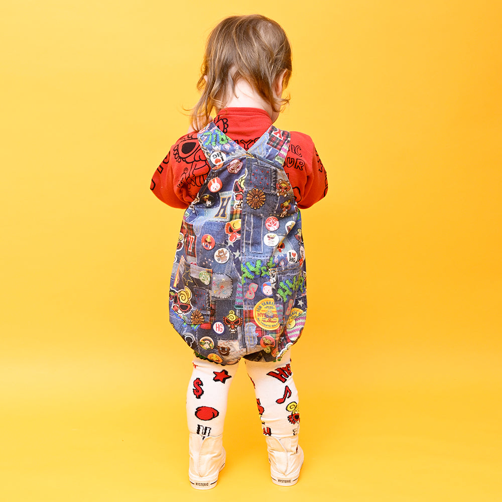 DENIM FREAK 総柄 Viscotex サロペット