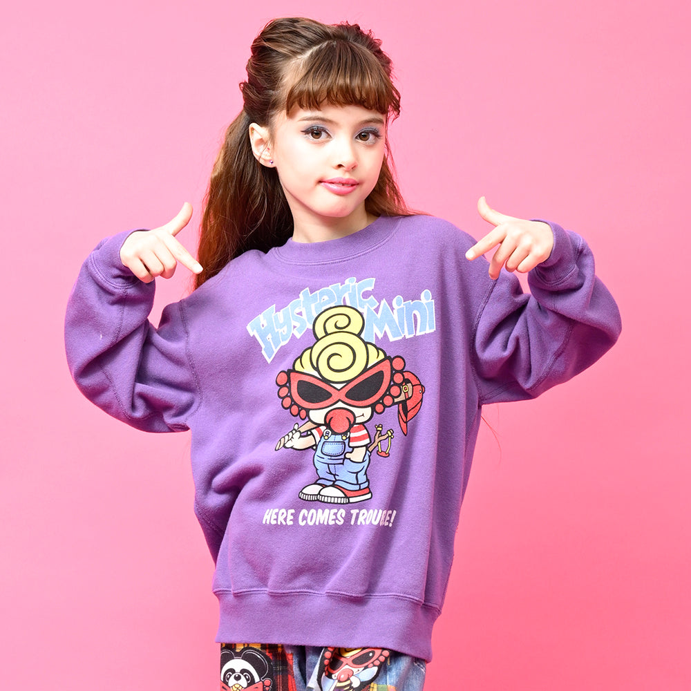 [9月予約商品]HERE COMES TROUBLE 裏毛トレーナー