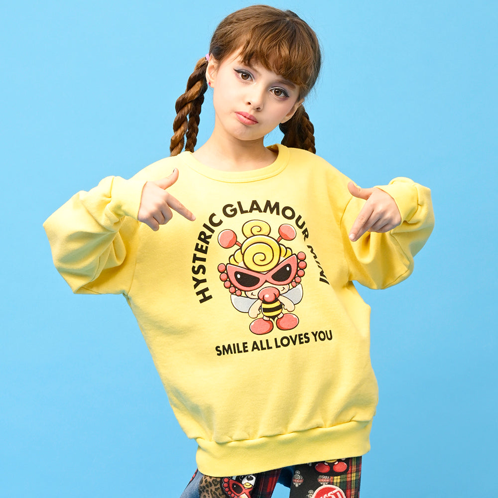 [9月予約商品]PLUMP LITTLE BEE 裏毛トレーナー