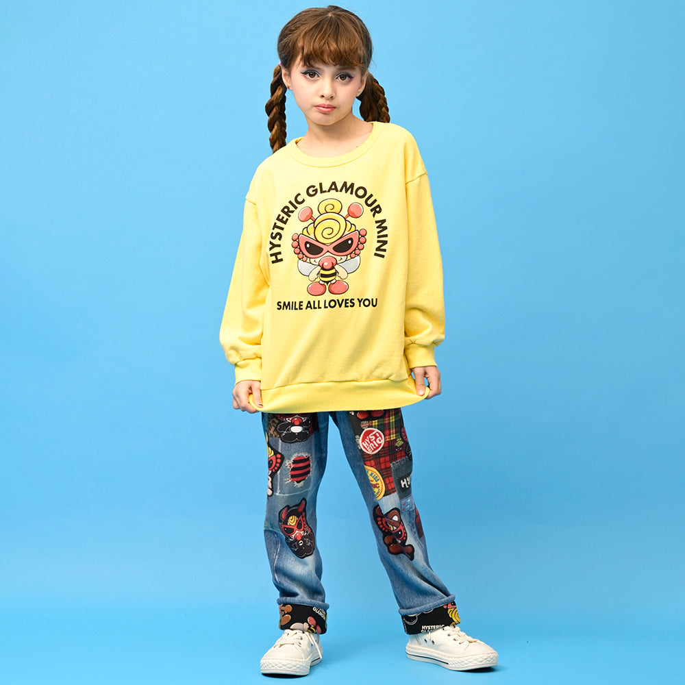 [9月予約商品]PLUMP LITTLE BEE 裏毛トレーナー