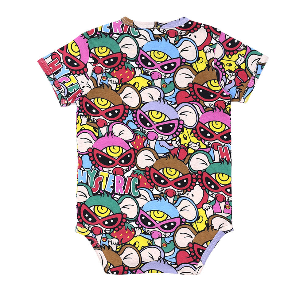 MOUSY MINI総柄 半袖ロンパース